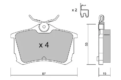 Комплект тормозных колодок, дисковый тормоз AISIN купить